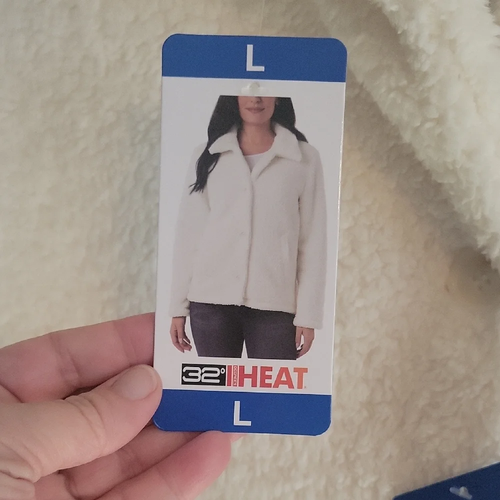 32 Degrees Women's Cream Teddy Jacket - Picture 2 of 6